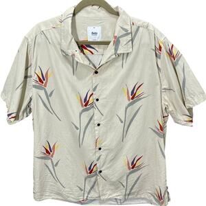 Katin Men's Paradise Button-Up Short Sleeve Shirt Size XXL Camp Collar Casual